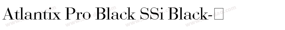 Atlantix Pro Black SSi Black字体转换